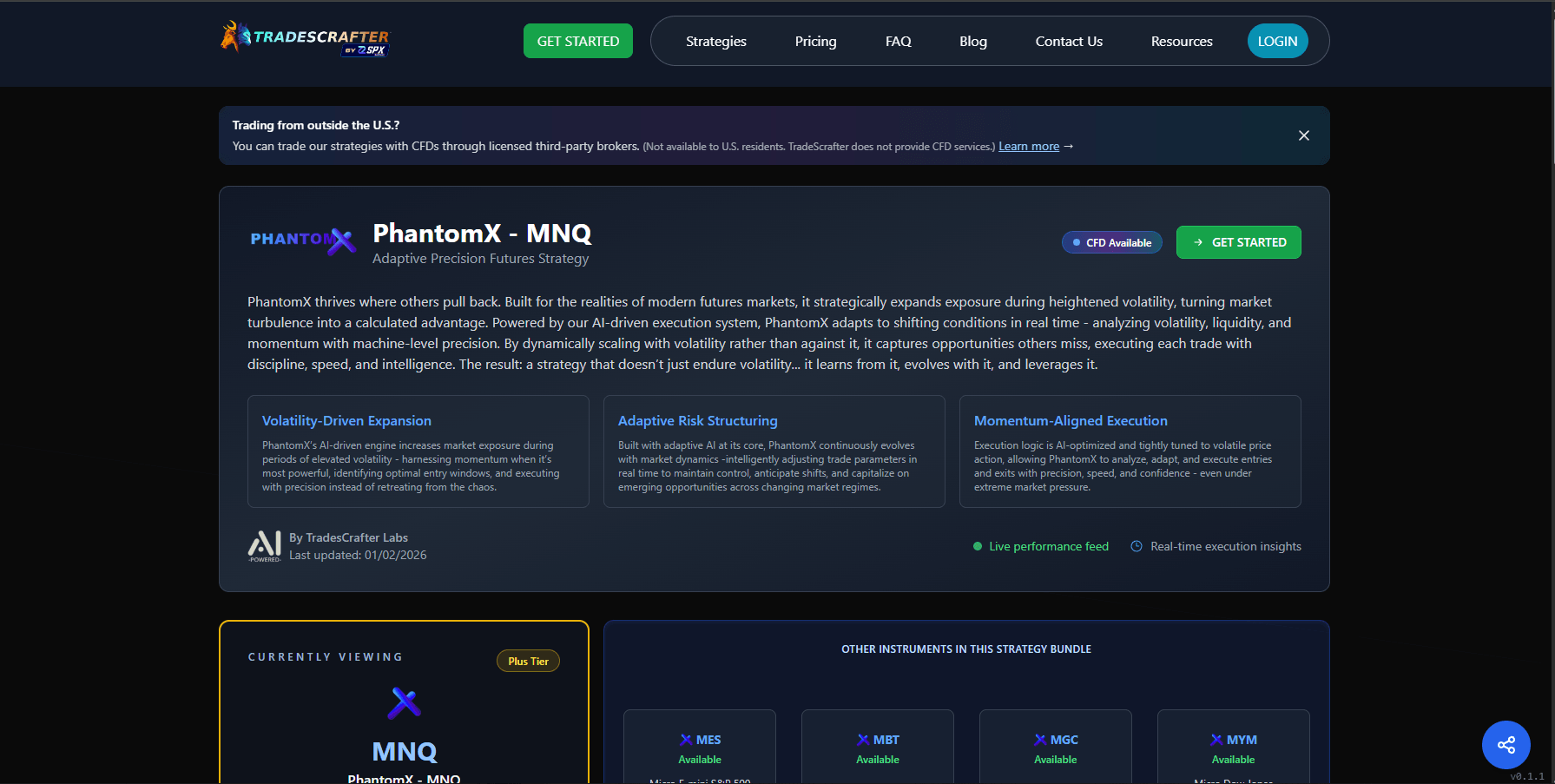 TradesCrafter — strategies hub landing